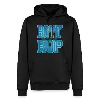 Bottrop Deutschland Stadt 3D Schrift Skyline - Männer Premium Bio Hoodie - Schwarz - Vorne - Nico (187cm)