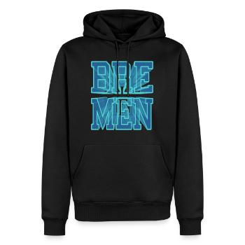 Brême Allemagne Ville 3D Police Skyline - Sweat à capuche Premium bio Homme - noir - Devant - Nico (187cm)