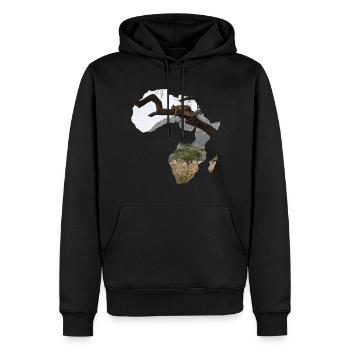 Afrika Madagaskar Serengeti Löwe - Männer Premium Bio Hoodie - Schwarz - Vorne - Nico (187cm)
