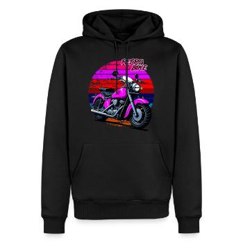 Retro-Fahrrad - Männer Premium Bio Hoodie - Schwarz - Vorne - Nico (187cm)