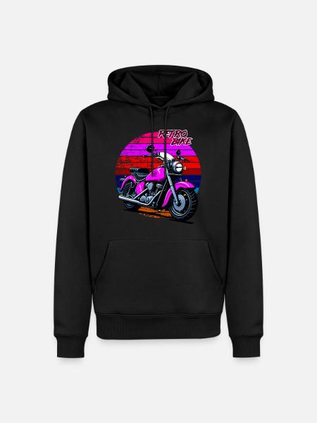 Vélo rétro - Sweat à capuche Premium bio Homme - noir