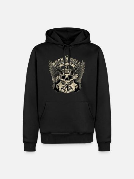 ROCKEN ODER STERBEN - Männer Premium Bio Hoodie - Schwarz