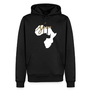 Africa - Männer Premium Bio Hoodie - Schwarz - Vorne - Nico (187cm)