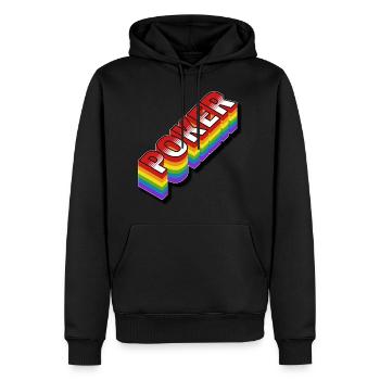 Poker Shirt Regenbogen - Männer Premium Bio Hoodie - Schwarz - Vorne - Nico (187cm)