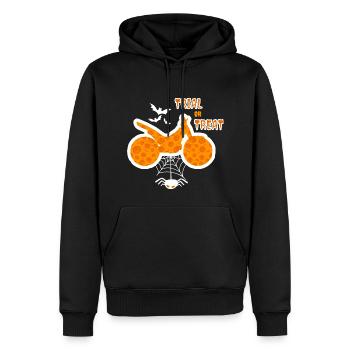 TRIAL or TREAT Halloween candy bike Fahrrad Sport - Männer Premium Bio Hoodie - Schwarz - Vorne - Nico (187cm)
