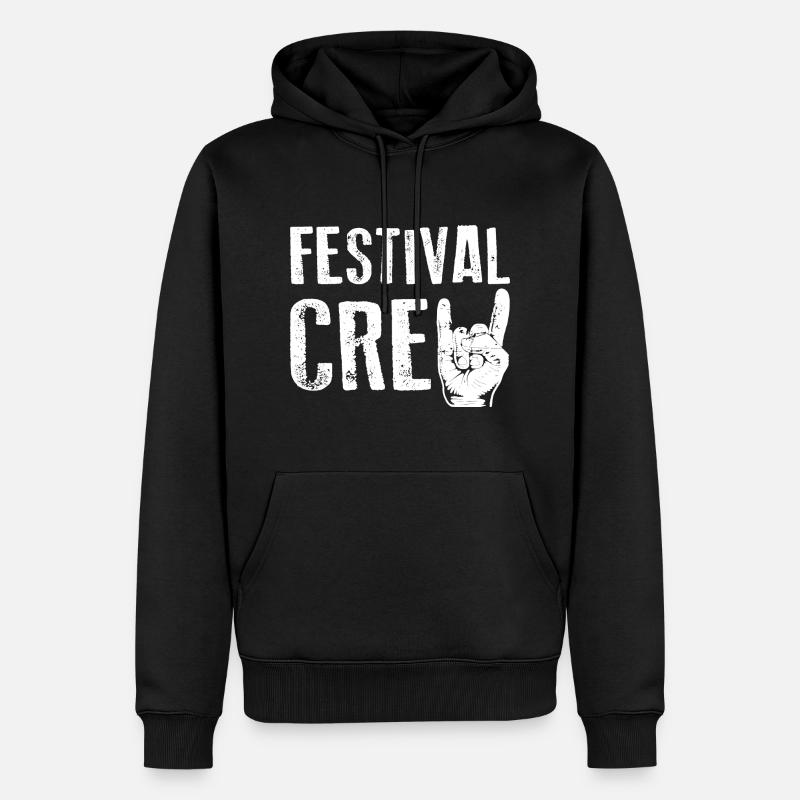 FESTIVAL CREW Party Music Célébration - Sweat à capuche Premium bio Homme - noir