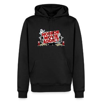 Horror Movie Addict - Männer Premium Bio Hoodie - Schwarz - Vorne - Nico (187cm)