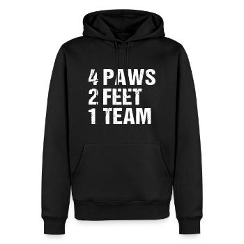 4 Paws 2 Feet 1 Team Hund Hunde - Männer Premium Bio Hoodie - Schwarz - Vorne - Nico (187cm)