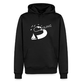 Sailing - Sweat à capuche Premium bio Homme - noir - Devant - Nico (187cm)