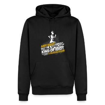 laufen - Männer Premium Bio Hoodie - Schwarz - Vorne - Nico (187cm)