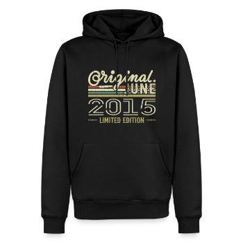 June 2015 Birthday June 2015 - Born in June 2015 - Men’s Premium Organic Hoodie - black - Front - Nico (187cm)