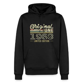 June 1968 Birthday June 1968 - Born in June 1968 - Men’s Premium Organic Hoodie - black - Front - Nico (187cm)