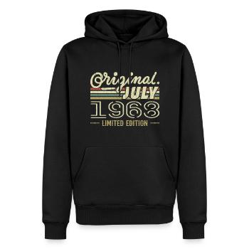 Juli 1968 Original 1968 Geburtstagsgeschenk - Männer Premium Bio Hoodie - Schwarz - Vorne - Nico (187cm)