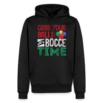 Bocce Ball Player Boules Grab Your Balls Its - Männer Premium Bio Hoodie - Schwarz - Vorne - Nico (187cm)