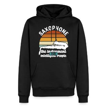 Accessoires pour saxophone - Sweat à capuche Premium bio Homme - noir - Devant - Nico (187cm)