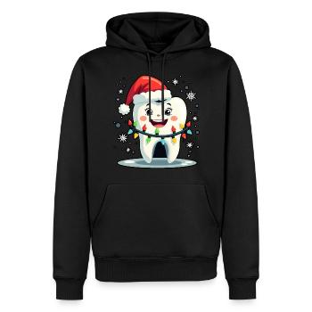 Zähne Weihnachten Zahnarzt Geschenk - Männer Premium Bio Hoodie - Schwarz - Vorne - Nico (187cm)