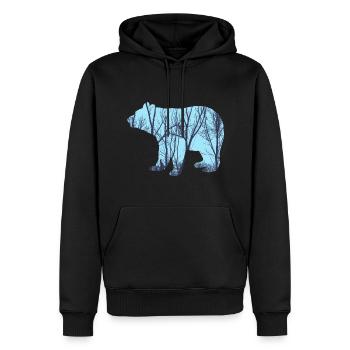 Tierbäume Grafik - Männer Premium Bio Hoodie - Schwarz - Vorne - Nico (187cm)