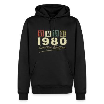 Vintage, 1980er Jahre, Original, Geschenk zum Jubiläum der 1980er Jahre - Männer Premium Bio Hoodie - Schwarz - Vorne - Nico (187cm)