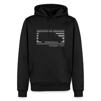 Camper Van, Kastenwagen, Wohnmobil, Camper - Männer Premium Bio Hoodie - Schwarz - Vorne - Nico (187cm)