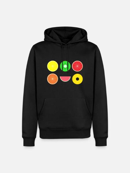 DIGITAL FRUITS - Digital Hipster fruits - Men’s Premium Organic Hoodie - black