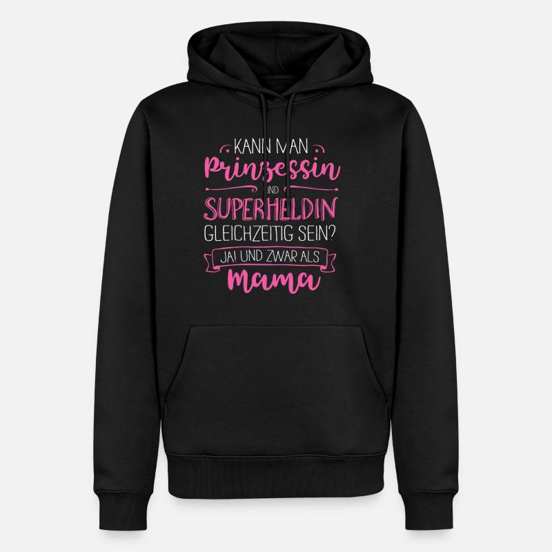 Supermama - Männer Premium Bio Hoodie - Schwarz