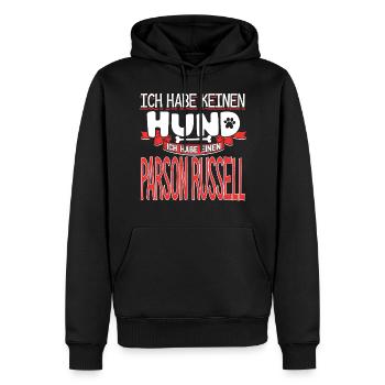 PARSON-RUSSELL-kein Hund - Männer Premium Bio Hoodie - Schwarz - Vorne - Nico (187cm)