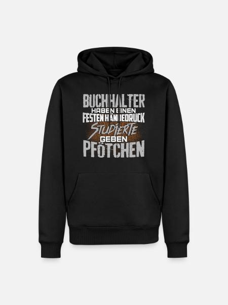 BUCHHALTER - fest - Männer Premium Bio Hoodie - Schwarz