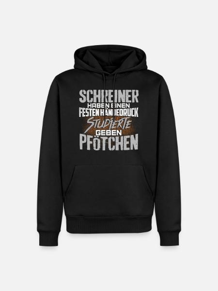 SCHREINER - fest - Männer Premium Bio Hoodie - Schwarz