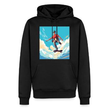 Die Herren der Bretter - Seigneurs du Conseil - Sweat à capuche Premium bio Homme - noir - Devant - Nico (187cm)
