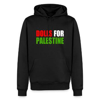 dolls for palestine - Männer Premium Bio Hoodie - Schwarz - Vorne - Nico (187cm)