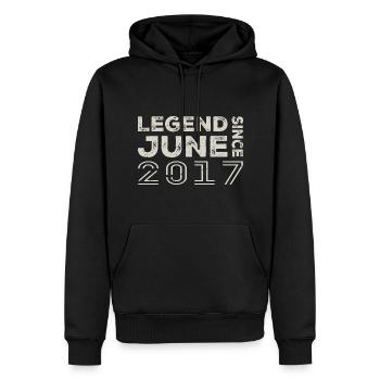 Juni 2017 Geburtstag Juni 2017 Juni Geschenk 2017 - Männer Premium Bio Hoodie - Schwarz - Vorne - Nico (187cm)