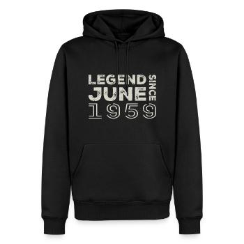 Juni 1959 Geburtstag Juni 1959 Juni Geschenk 1959 - Männer Premium Bio Hoodie - Schwarz - Vorne - Nico (187cm)