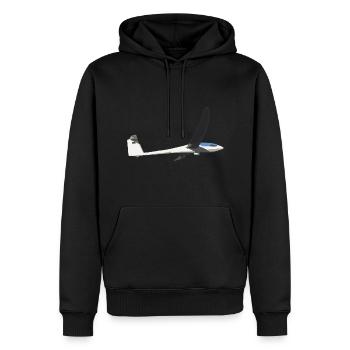 Planeur Pilote Planeur de vol Planeur - Sweat à capuche Premium bio Homme - noir - Devant - Nico (187cm)