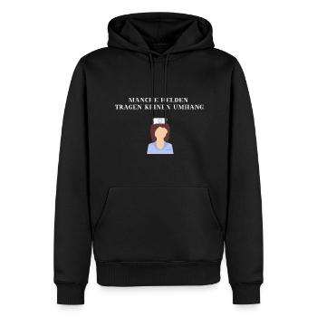 Krankenschwester Heldin Geschenkidee - Männer Premium Bio Hoodie - Schwarz - Vorne - Nico (187cm)