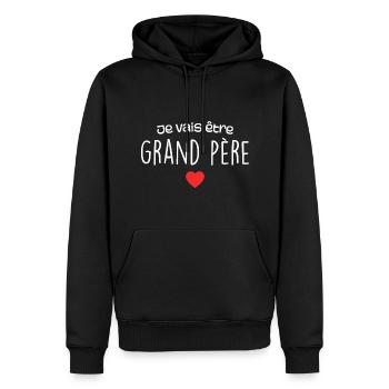 Ich werde Großvater - Zukünftiger Großvater - Männer Premium Bio Hoodie - Schwarz - Vorne - Nico (187cm)