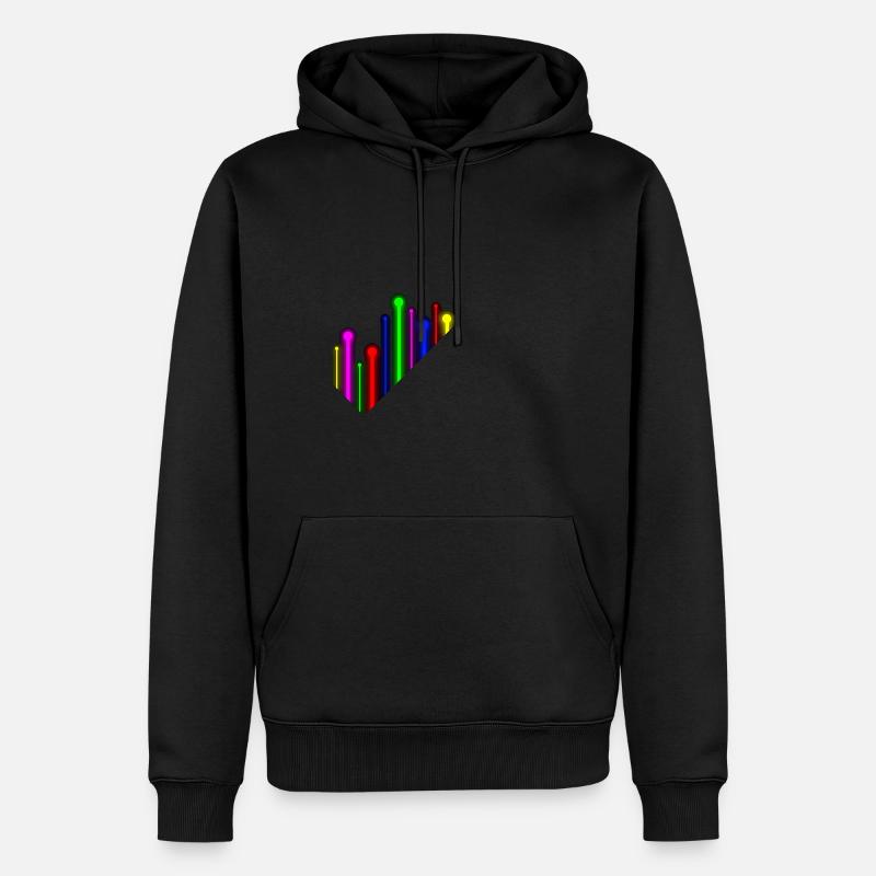 Coups de néons - Sweat à capuche Premium bio Homme - noir