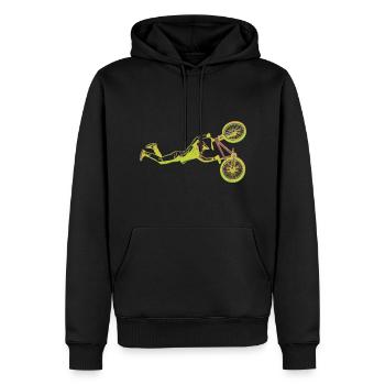 Fahrrad Mountainbike BMX Dirt Bike Slopestyle - Männer Premium Bio Hoodie - Schwarz - Vorne - Nico (187cm)