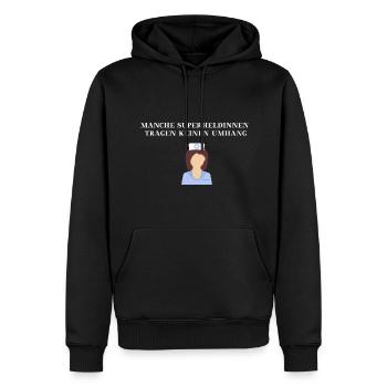 Infirmière Idée cadeau Héroïne Héroïne - Sweat à capuche Premium bio Homme - noir - Devant - Nico (187cm)