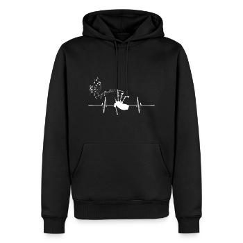 Bagpipes Bagpipe Bagpipes Gift ECG - Men’s Premium Organic Hoodie - black - Front - Nico (187cm)