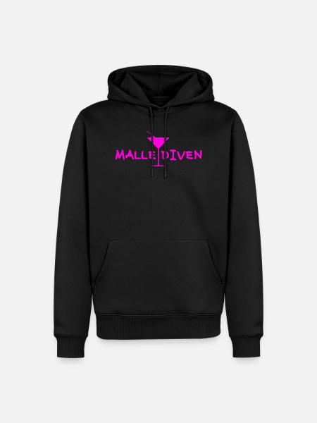 Malle Diven - Männer Premium Bio Hoodie - Schwarz