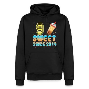 9. Geburtstag Bubble Tee - Männer Premium Bio Hoodie - Schwarz - Vorne - Nico (187cm)
