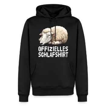 Offizieles Schlafshirt Schaf - Männer Premium Bio Hoodie - Schwarz - Vorne - Nico (187cm)