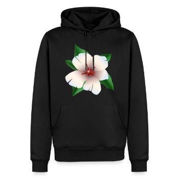 Hibiscus - Fleur d’hibiscus - Sweat à capuche Premium bio Homme - noir - Devant - Nico (187cm)