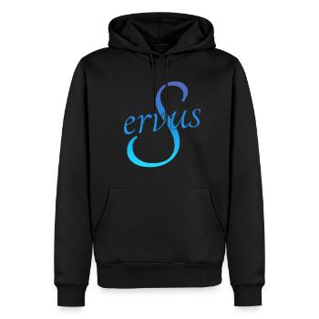 Servus - Männer Premium Bio Hoodie - Schwarz - Vorne - Nico (187cm)
