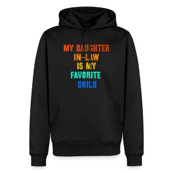 Ma belle-fille est mon enfant préféré - Sweat à capuche Premium bio Homme - noir - Devant - Nico (187cm)