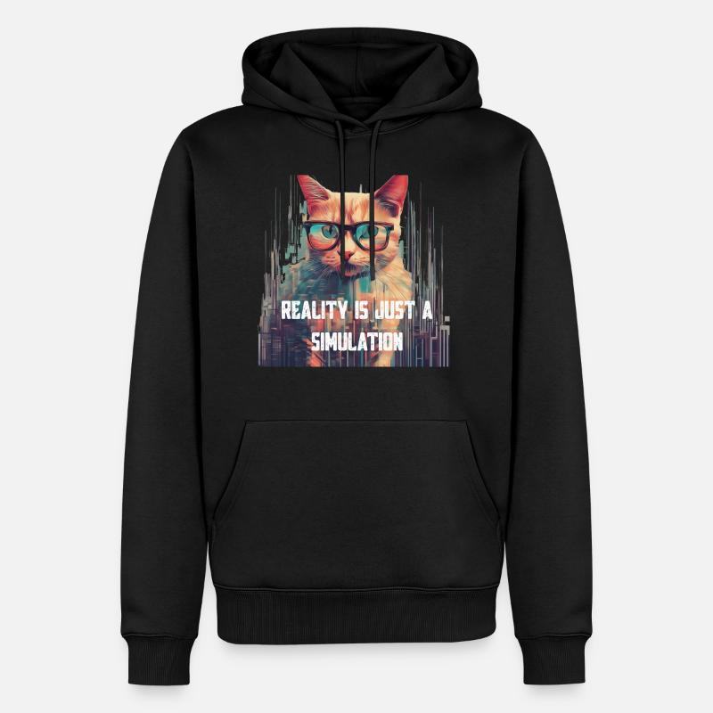 Reality Is Just a Simulation - Männer Premium Bio Hoodie - Schwarz