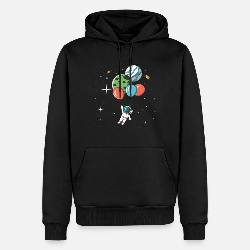 Kosmonaut - Männer Premium Bio Hoodie - Schwarz