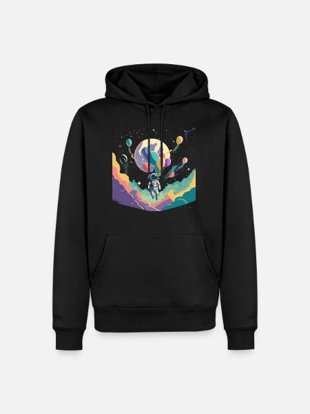 Weltraum - Männer Premium Bio Hoodie - Schwarz