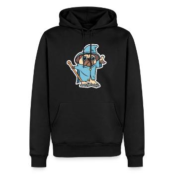 Magier - Männer Premium Bio Hoodie - Schwarz - Vorne - Nico (187cm)