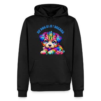 Mein Traumhund - Männer Premium Bio Hoodie - Schwarz - Vorne - Nico (187cm)